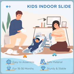 AIYAPLAY Foldable Kids Slide, Baby Slide for 1.5-3 Years, Grey - Additional view 4