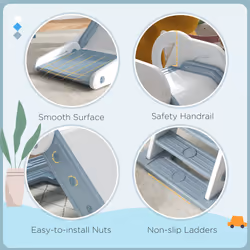 AIYAPLAY Foldable Kids Slide, Baby Slide for 1.5-3 Years, Grey - Additional view 6