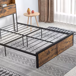 HOMCOM 4.8FT Double Bed Frame with Storage Headboard and Under Bed Storage - Additional view 6