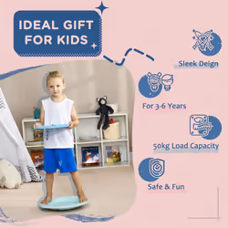 ZONEKIZ 2 in 1 Balance Board, Kids Wobble Board with Ball - Blue - Additional view 5