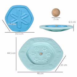 ZONEKIZ 2 in 1 Balance Board, Kids Wobble Board with Ball - Blue - Additional view 8