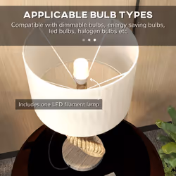 HOMCOM LED Nautical Table Lamp with USB Charging Port for Bedroom Living Room - Additional view 6