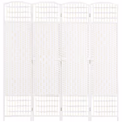 HOMCOM 4 Panel Folding Room Divider, 170cm Freestanding Privacy Screen, White