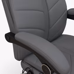 Vinsetto PU Leather Vibration Massage Office Chair with Heat, Footrest, Grey - Additional view 7