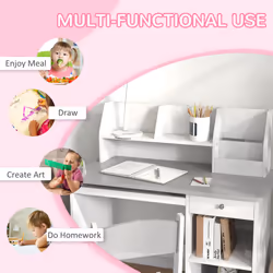 ZONEKIZ Kids Desk and Chair Set with Storage, for Ages 5-8 Years - Additional view 4