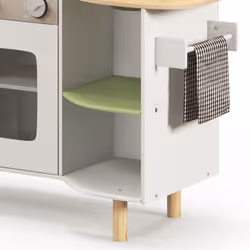 AIYAPLAY Toy Kitchen Playset w/ Phone, Ice Maker, Stove, Sink - White - Additional view 7