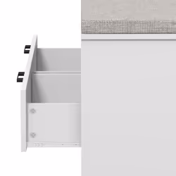 HOMCOM Shoe Bench with Removable Cushion, Open Compartments and Drawers - Additional view 6