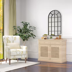 HOMCOM Modern Arch Window Wall Mirror for Living Room Bedroom, 110x62cm, Black - Additional view 7