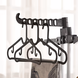 HOMCOM Foldable Clothes Drying Rack Steel Garment Dryer with Casters Black - Additional view 7