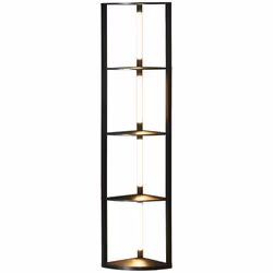 HOMCOM Corner Floor Lamp with Dimmable Warm White LED Light, for Living Room