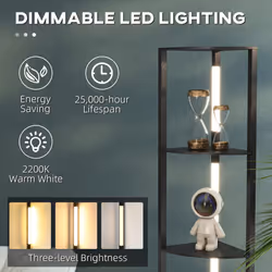 HOMCOM Corner Floor Lamp with Dimmable Warm White LED Light, for Living Room - Additional view 4