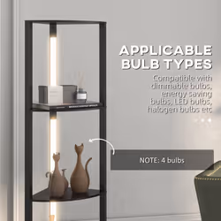 HOMCOM Corner Floor Lamp with Dimmable Warm White LED Light, for Living Room - Additional view 8