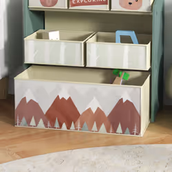 ZONEKIZ Kids Storage Units with 6 Boxes, Childrens Toy Storage Organiser, Green - Additional view 8