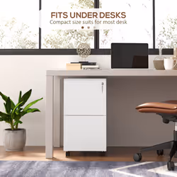 Vinsetto Steel File Cabinet with Hanging Bar for Letter A4 Legal Size White - Additional view 5