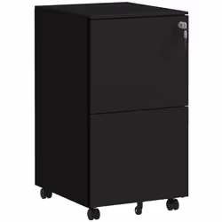 Vinsetto Steel File Cabinet with Hanging Bar for Letter A4 Legal Size Black - Additional view 8