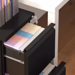 Vinsetto Steel File Cabinet with Lock Hanging Bar for Letter A4 Legal, Black - Additional view 7