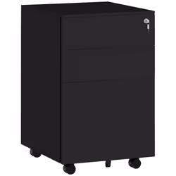 Vinsetto File Cabinet with Lock Hanging Bar for Letter A4 Legal Size Black - Additional view 8