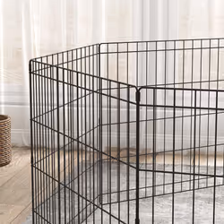 PawHut 24" Pet Dog Playpen, Puppy Cage, Eight-Panel Metal Fence, Run, Garden - Additional view 8