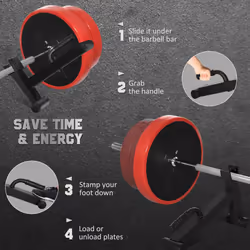 SPORTNOW Deadlift Barbell Jack for Loading, Unloading Barbell Plates