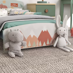 ZONEKIZ Toddler Bed Frame, Kids Bedroom Furniture for Ages 3-6 Years, Green - Additional view 7