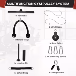 SPORTNOW Cable Pulley System, Lat Pull Down System with DIY Loading Weight Pin