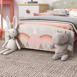 ZONEKIZ Toddler Bed Frame, Kids Bedroom Furniture for Ages 3-6 Years, Pink - Additional view 7