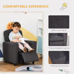 HOMCOM Kids Armchair Children Recliner Sofa Lounger Chair w/ Footrest