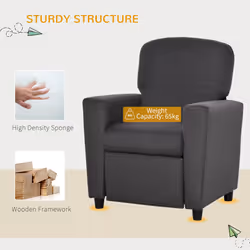 HOMCOM Kids Armchair Children Recliner Sofa Lounger Chair w/ Footrest