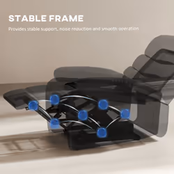 HOMCOM Manual Recliner Chair Armchair for Living Room with Footrest Black