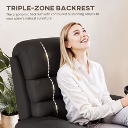 HOMCOM Manual Recliner Chair Armchair for Living Room with Footrest Black - Additional view 6