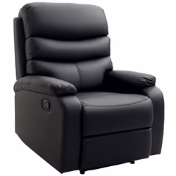 HOMCOM Manual Recliner Chair Armchair for Living Room with Footrest Black - Additional view 8