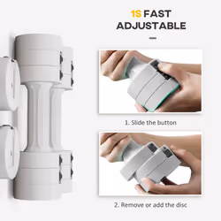 SPORTNOW Adjustable Dumbbells Set, Fast Adjust and Compact, 2.5kg x 2 - Additional view 4