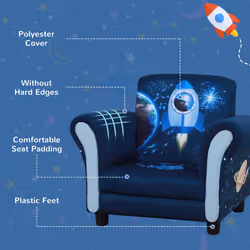 HOMCOM Kids Armchair Toddler Sofa Children Chair with Armrest for 3-5 Years