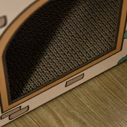 PawHut Cardboard Cat House, Recyclable Corrugate Scratcher for Indoor Cats - Additional view 6