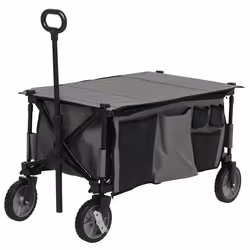 Outsunny Folding Wagon Garden Cart Collapsible Camping Trolley for Outdoor - Additional view 8