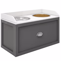 PawHut Stainless Steel Raised Dog Bowl w/ 21L Storage Drawer, for Large Dogs - Additional view 8
