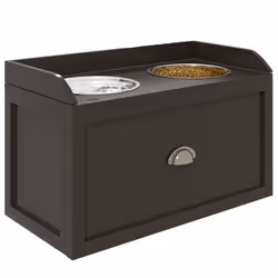 PawHut Stainless Steel Raised Dog Bowl w/ 21L Storage Drawer, for Large Dogs