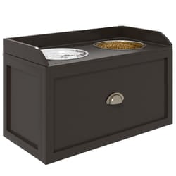 PawHut Stainless Steel Raised Dog Bowl w/ 21L Storage Drawer, for Large Dogs