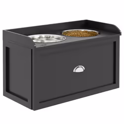 PawHut Stainless Steel Raised Dog Bowl w/ 21L Storage Drawer, for Large Dogs