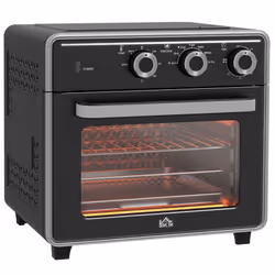HOMCOM Air Fryer Oven 20L Mini Oven Countertop Convection Oven 1400W Black - Additional view 8