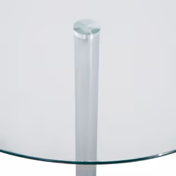 HOMCOM Round Dining Table Bistro Pub Counter w/ Tempered Glass Top for Kitchen - Additional view 6