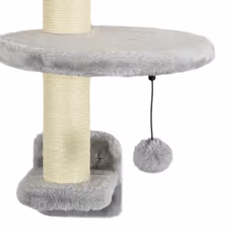 PawHut Cat Wall Furniture w/ Hammock, Platforms, Ladder, Scratching Post - Grey - Additional view 6