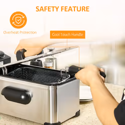 HOMCOM 3 Litre Deep Fat Fryer with Adjustable Temperature, 60min Timer, 2000W - Additional view 4