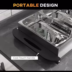HOMCOM 4 Tray Electric Food Warmer Buffet Server with Adjustable Temp 300W - Additional view 5