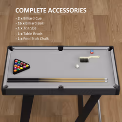 SPORTNOW 3.5ft Folding Pool Table Set with Cues, Balls, Chalk, Triangle, Brush - Additional view 4