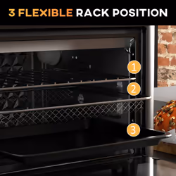HOMCOM Air Fryer Oven 13L Mini Oven Countertop Convection Oven 1500W Black