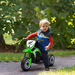 HOMCOM Honda CRF450RL Licensed 6V Kids Electric Motorbike w/ Horn - Green