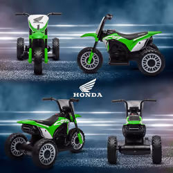 HOMCOM Honda CRF450RL Licensed 6V Kids Electric Motorbike w/ Horn - Green - Additional view 6