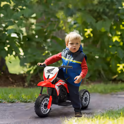 HOMCOM Honda CRF450RL Licensed 6V Kids Electric Motorbike w/ Horn - Red