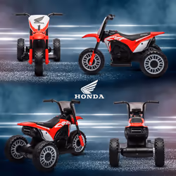 HOMCOM Honda CRF450RL Licensed 6V Kids Electric Motorbike w/ Horn - Red - Additional view 6